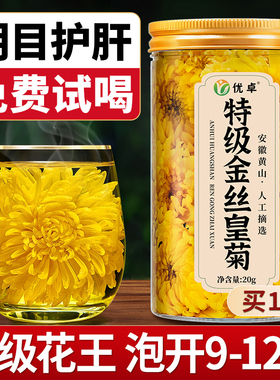 金丝皇菊特级大菊花正品菊花茶去火清热排毒大朵官方旗舰店泡水喝