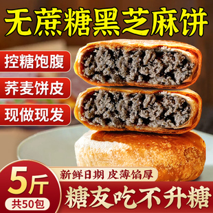 央妈推荐糖尿病人专用食品荞麦黑芝麻饼无糖精糖友控糖小零食高旗