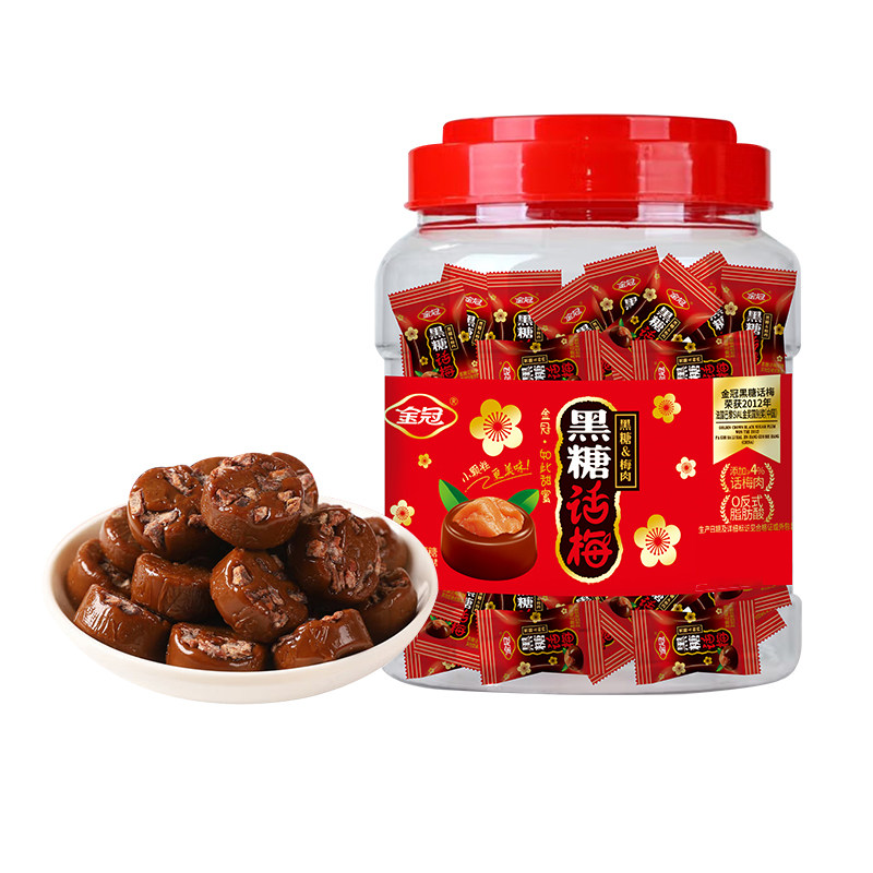 金冠黑糖话梅520g