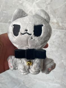 karina 柳智敏猫娃 just猫娃铃铛猫坐姿小猫带项圈 玩偶公仔AESPA