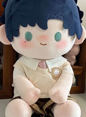 学院制服40cm坐姿棉花娃娃衣服套装一番栗猫学院换装娃衣校服套装
