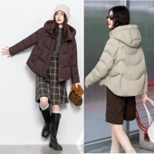 2025新款 女士休闲短款 羽绒服九成品B671李半成品定制翻新加厚加工