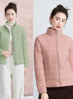 2025冬新款女装轻薄款羽绒服九成品B9016半成品衣客翻新定制加工