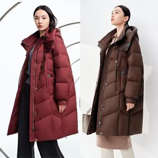 特价款女装时尚休闲中长款羽绒服半成品九成品24051翻新定制加工