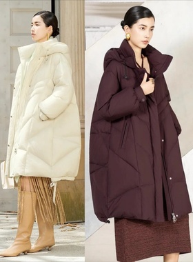 2025款女休闲宽松长款羽绒服九成品8306半成品董定制翻新加厚加工