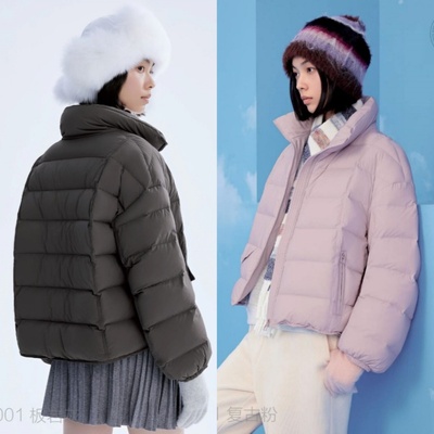 2025款女休闲宽松短款羽绒服九成品5A001半成品定制翻新加厚加工