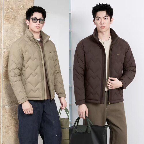 2025新款男士休闲短款羽绒服九成品半成品衣壳翻新定制加工FM9902