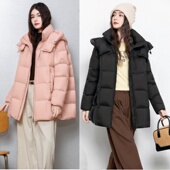 款 2025新款 女休闲修身 羽绒服九成品B673李半成品定制翻新加厚加工