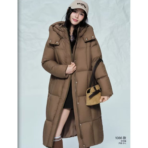 2026款女修身长款羽绒服九成品半成品衣皮定制翻新加厚加工S1086