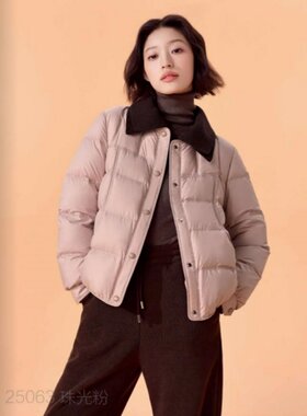 2025款女休闲宽松短款羽绒服九成品L25063半成品定制翻新加厚加工