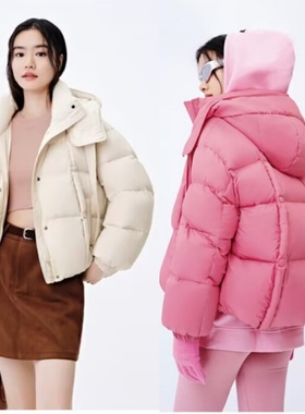 特价款女装休闲短款羽绒服半成品九成品24095衣皮壳翻新定制加工