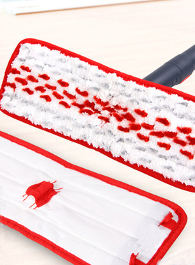 适用Ocedar粘扣自拧水免洗平板拖把头懒人替换布配件