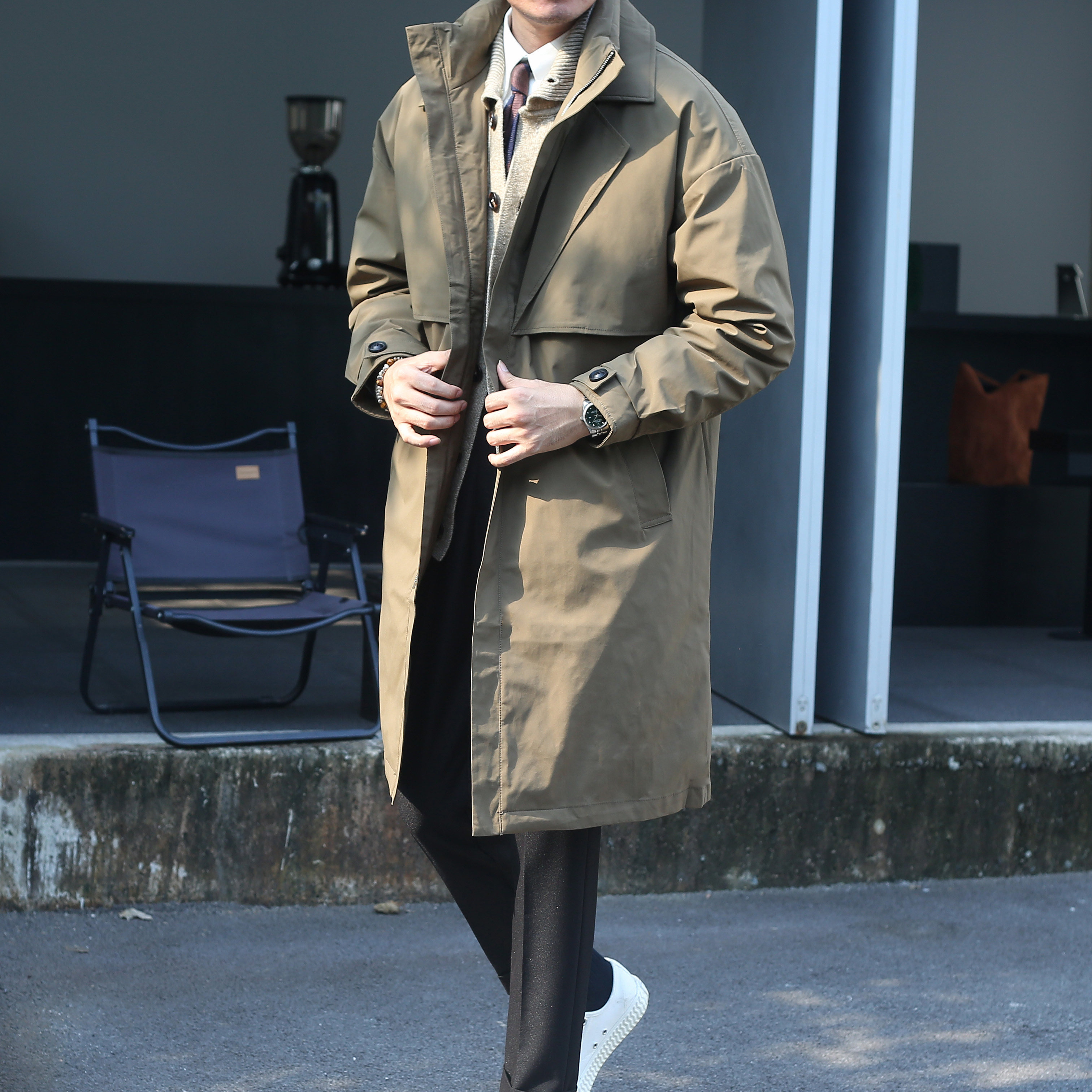 冬季中长款厚款假两件保暖羽绒服男士时尚高级感防风轻奢抗寒外套