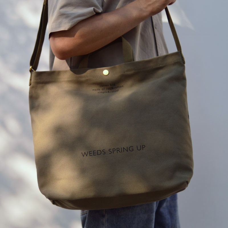 帆布斜挎包男款手提包通勤包男大学生上课包男士单肩包大容量