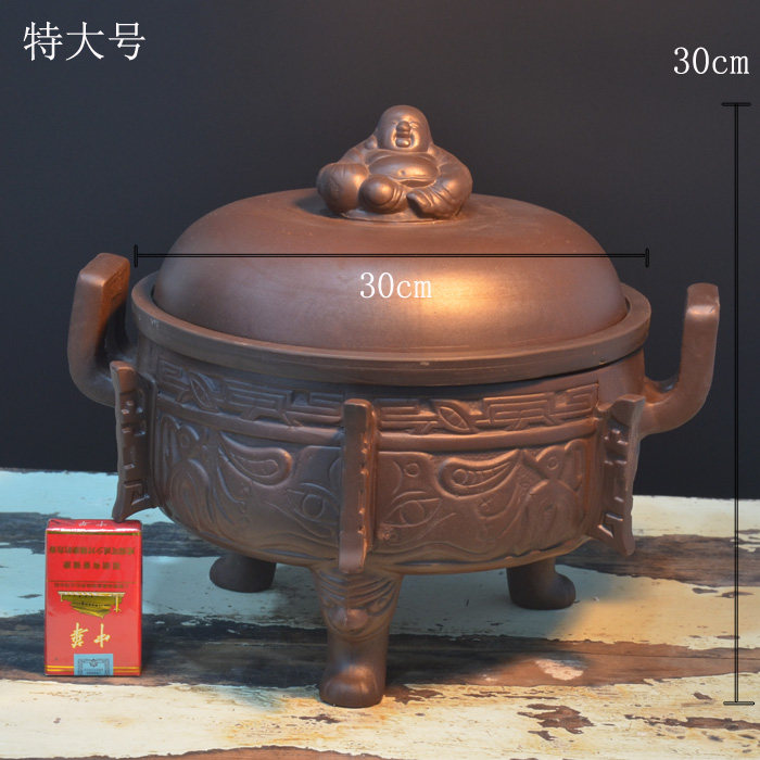 紫砂餐具佛跳墙中华宝鼎高端酒店饭店用品双耳三脚鼎炖盅加水保温