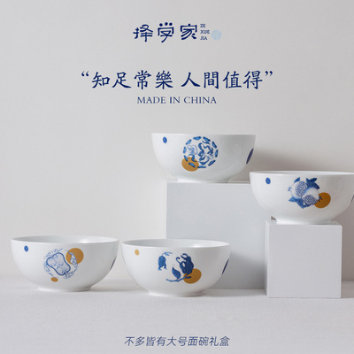 择学家不多皆有面碗餐具套装乔迁新婚礼物景德镇陶瓷碗汤碗高级感