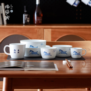 择学家自在遨游2025新款景德镇高温陶瓷饭碗家用碗碟套装餐具套装