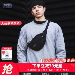TAN1 黑腰包胸包单肩骑行 JanSport潮流户外百搭男女休闲时尚 经典