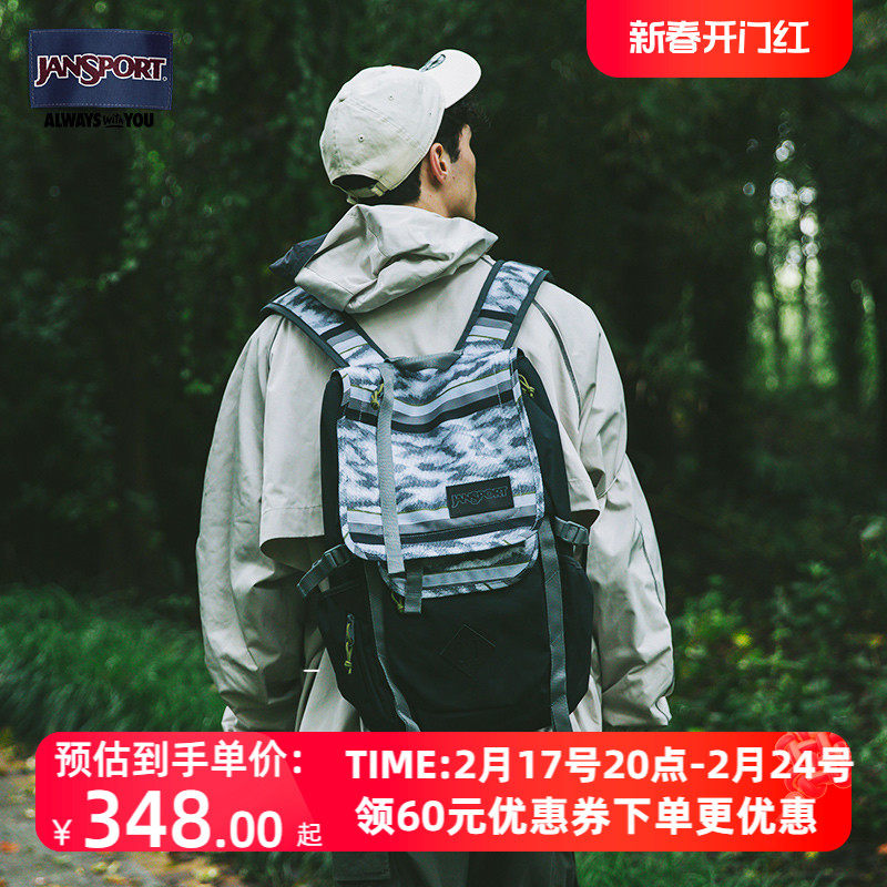 JanSport杰斯伯户外旅行双肩大容量背包男电脑女书包露营防泼水