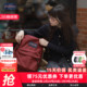 JanSport双肩包女大初高中小学生经典 黑复古红CP书包红茶风电脑包