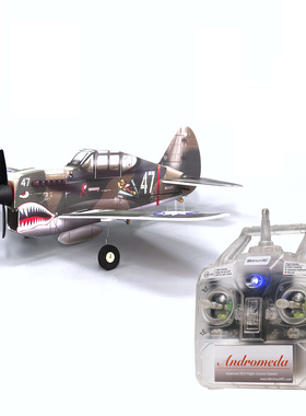 MinimumRC 陀螺仪自稳P-40战斗机飞虎队遥控固定翼像真拼装全套