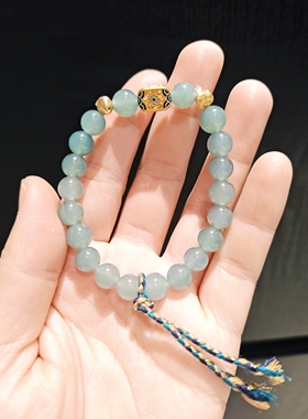 8m蓝水翡翠手链手串