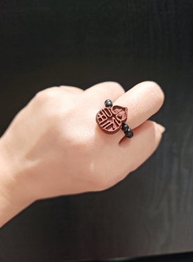 17m非遗合香珠红麝葫芦福禄配4m息肌戒指