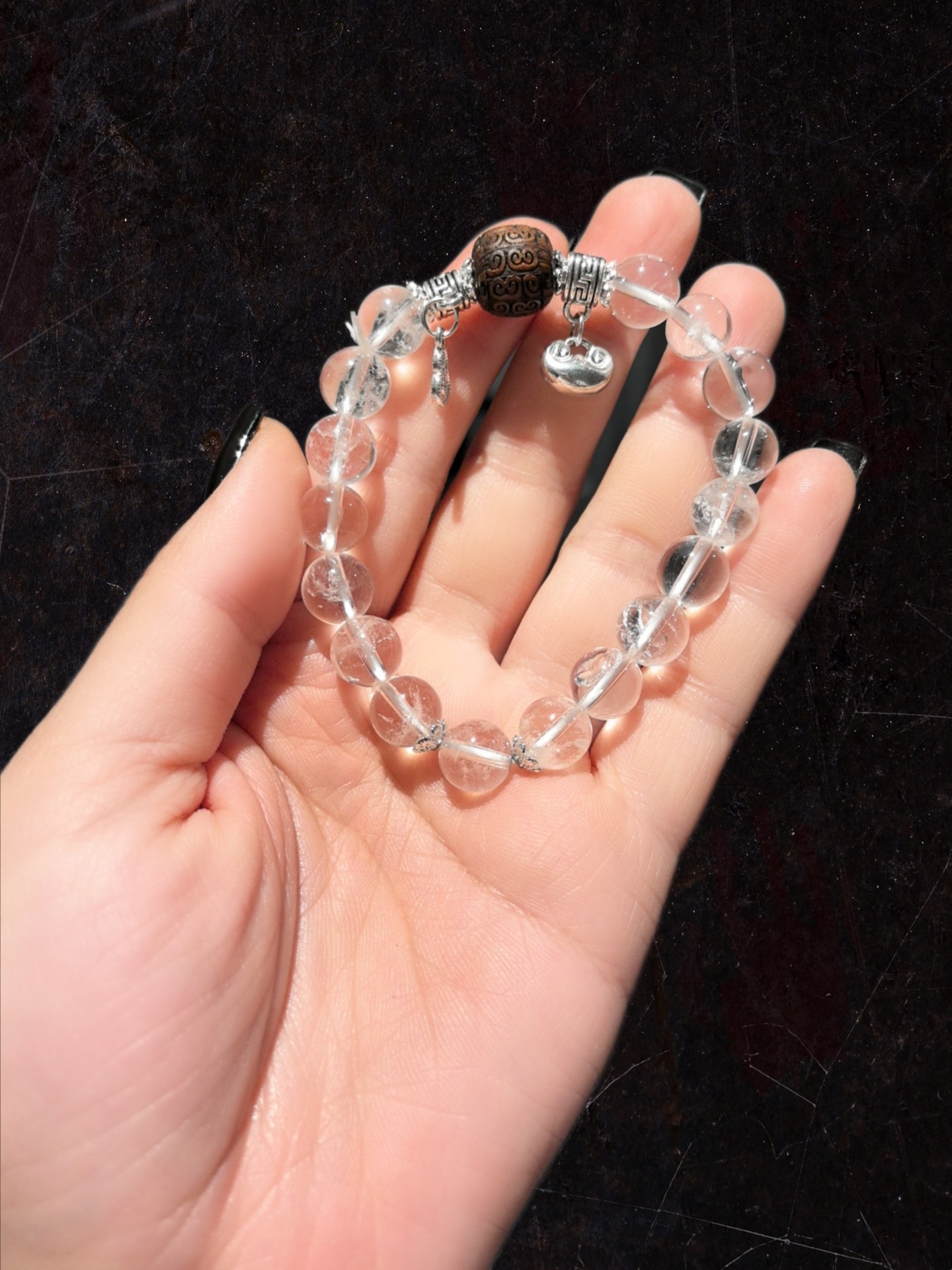 9m白水晶配11m檀木桶珠手串手链接受内部结构棉裂,饰品/流行首饰/时尚饰品新,手饰/手串,淘宝优惠券,粉丝福利购,淘宝优惠卷