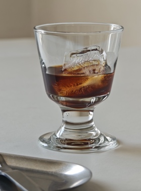 诺裔家 美国器 中国产老利比牌无铅玻璃烈酒杯矮脚果汁杯摆台用杯