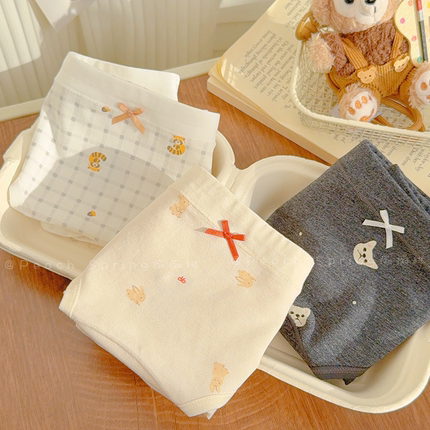 「动物饲养员」甜美萌宠可爱内裤女生中低腰三角裤加长裆10A抑菌