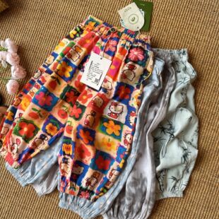 HHkids韩妈定制防蚊裤女童夏季女孩防晒凉凉灯笼裤冰丝裤DKZ0312