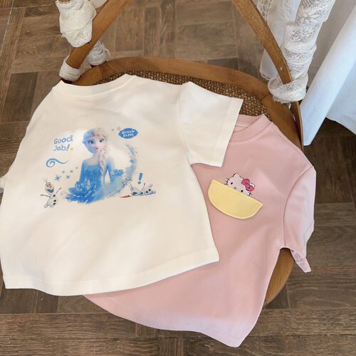 HHkids【某棉一比一高定】好面料软fufu无法拒绝的艾莎短袖DT008