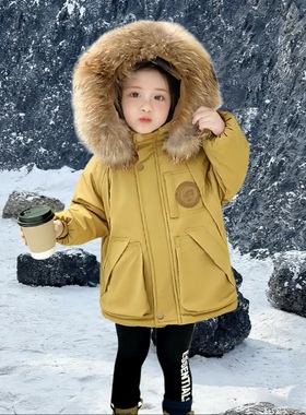 女童棉服冬季派克服外套加绒加厚2025新款儿童冬装洋气棉衣GWT216