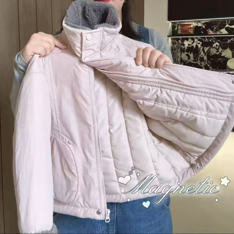 HHkids女童棉服2025韩版儿童洋气大口袋夹棉外套加厚棉衣  AWT351