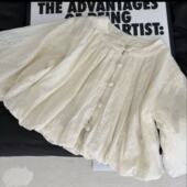 原版 儿童灯笼袖 品质 2025新款 女孩蕾丝刺绣上衣ECS012 女童衬衫