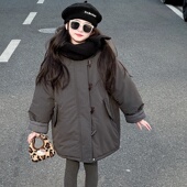 连帽巨暖棉袄HWT313 加长时髦加厚中长款 HHkids冬季 棉衣儿童韩版