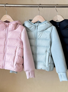 儿童羽绒服宝宝90白鸭绒校服神器轻薄外套女童保暖连帽外套FWT022