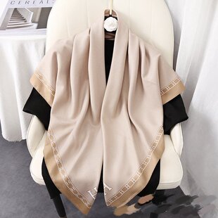 时尚气质字母简约印花旅游防晒披肩马来头巾110斜纹大方巾围巾女