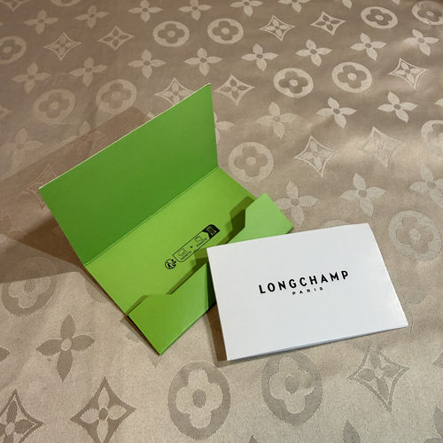 longchamp包包使用说明书洗涤卡三折绿卡套可扫码全新款现货