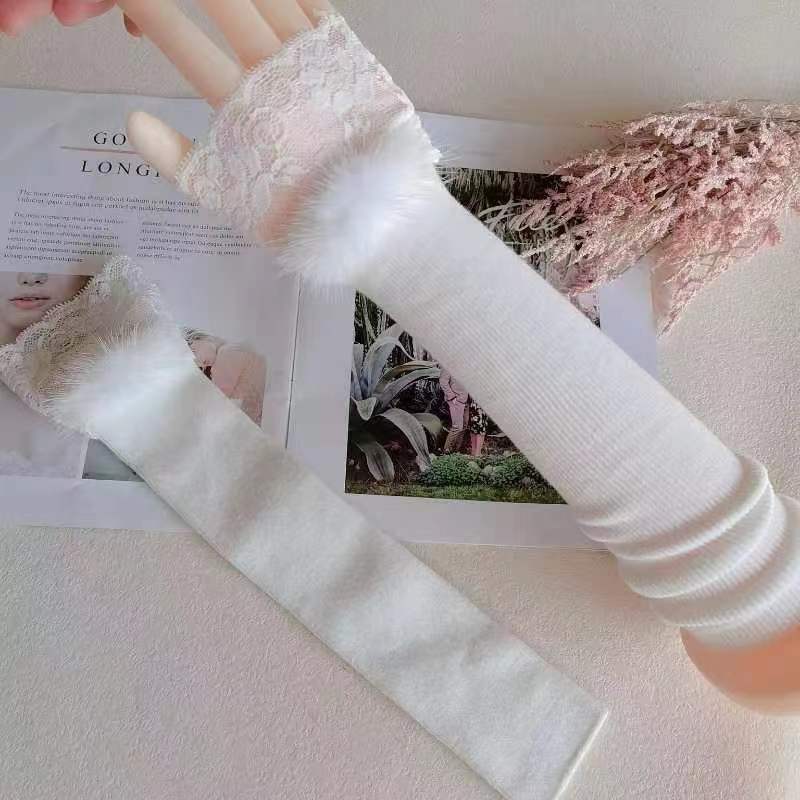 米盈羽女士长款露指袖套