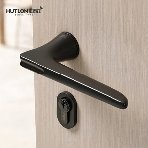 汇泰龙现代极简风执手锁家用室内机械门锁静音卧室分体式把手锁具
