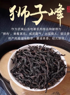 武夷山岩茶狮子峰肉桂特级正宗花果香正岩 乌龙茶大红袍茶叶250g