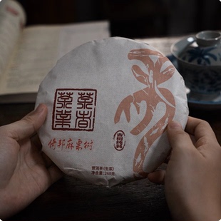 2024年易武倚邦麻栗树古树纯料普洱生茶268g七子饼自己喝西双版纳