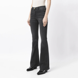 复古王子文喇叭裤 Ryanj英式 喇叭牛仔裤 长款 小个子高腰 小众牛仔裤