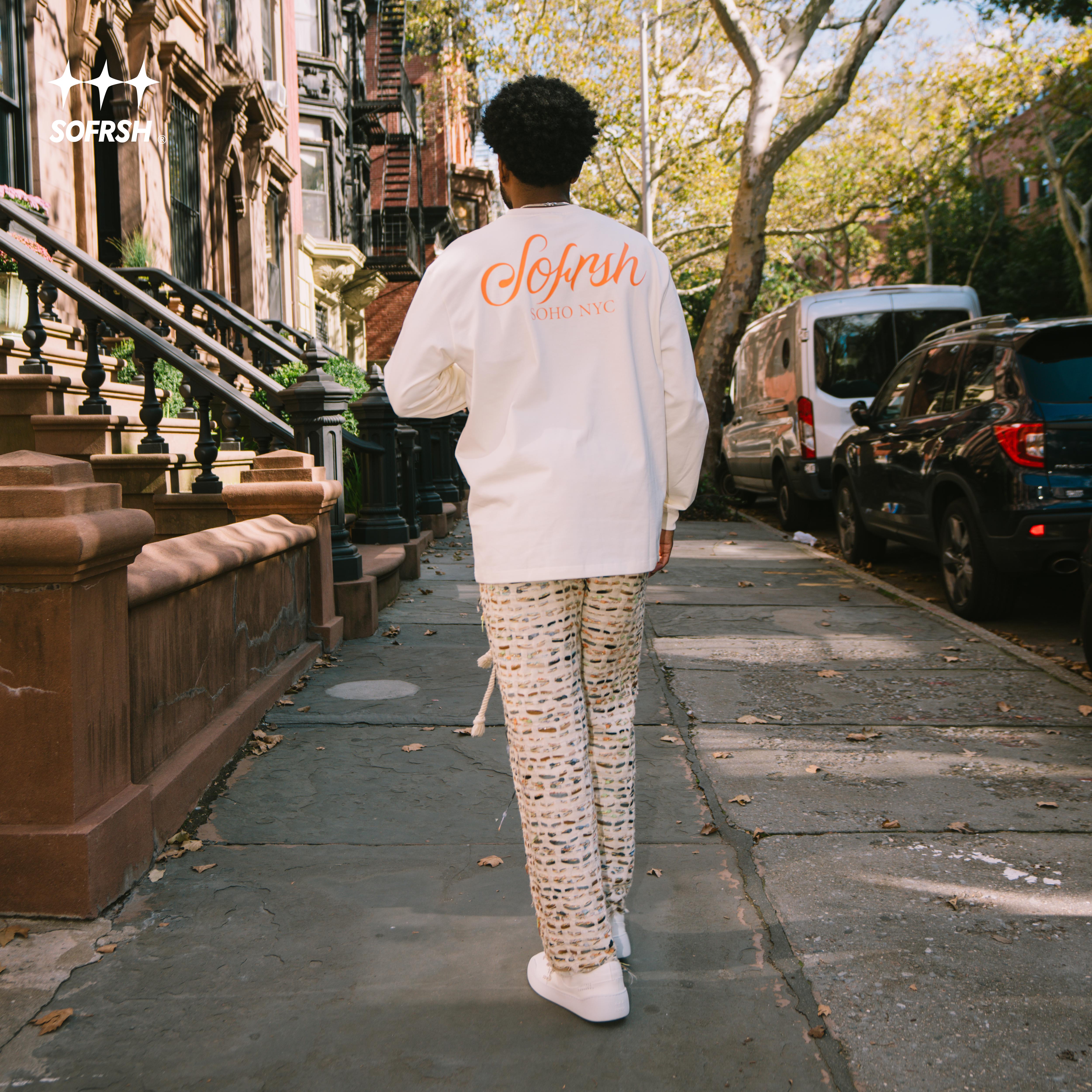 SOFRSH美式潮牌重磅纯棉长袖T恤