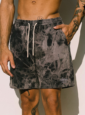 SOFRSH牛仔短裤男美式复古水洗做旧宽松休闲破坏五分裤夏2026新款