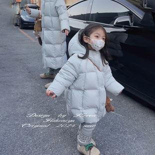 儿童羽绒服中长款男女童韩版洋气白鸭绒三防冬装保暖外套新款加厚