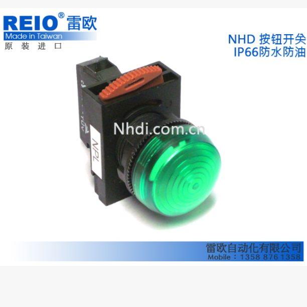 台湾贺电 原装进口 NPL22 NLD22 22mm凸头圆形 平头指示灯  ZHA16