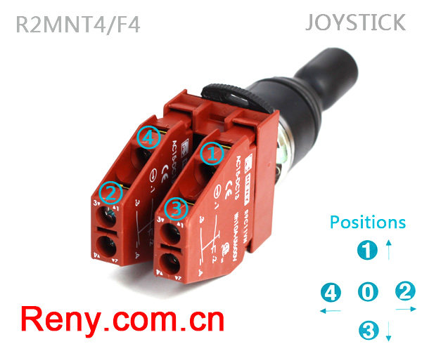 台湾雷力RENY 十字开关 R2MNT3F1 三向自复位自锁 双向自复位自锁