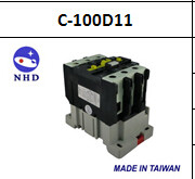 台湾贺电 NHD 原装进口 C-100D11 1常开1常闭  130A交流接触器